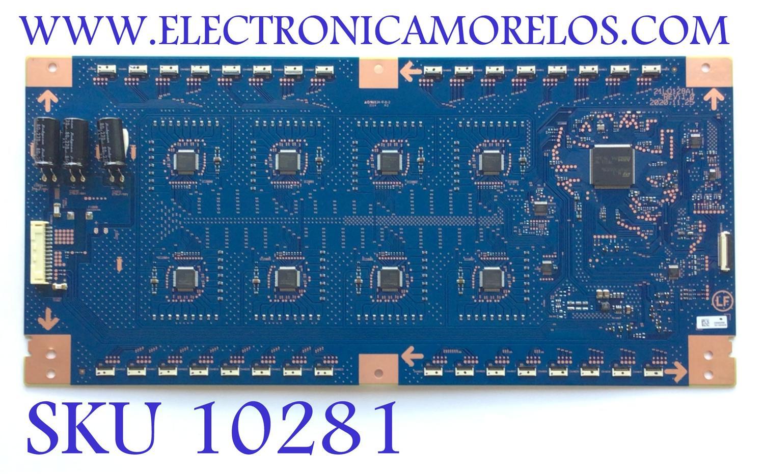 LED DRIVER PARA TV SONY BRAVIA / NUMERO DE PARTE C00002000 / 21LD128A1 REV:1.0 / YK1102203A / DISPLAY VA00DK1-QS1 REV.S1 / MODELO XR-100X92 / XR100X92
